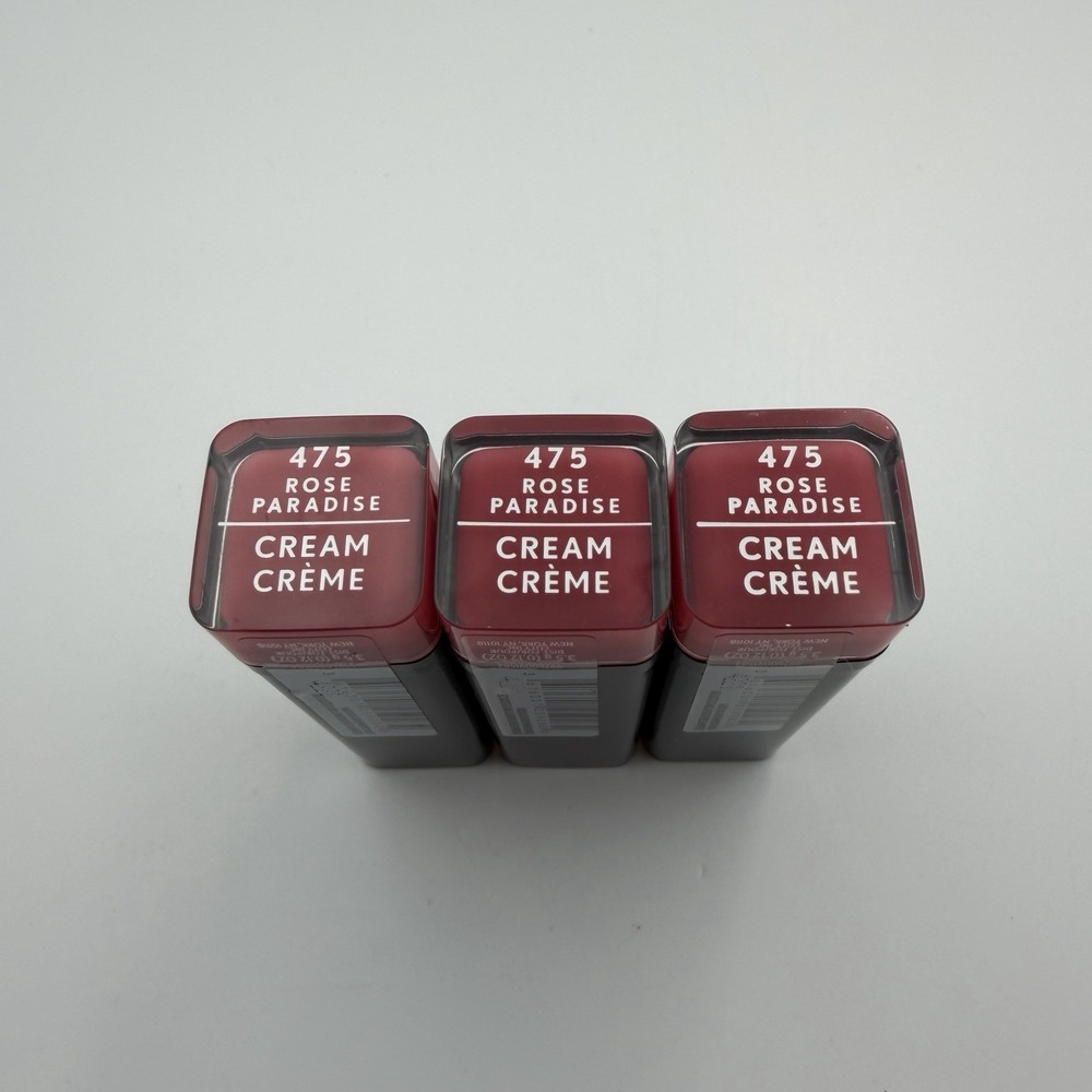 (3) COVERGIRL Exhibitionist Crème Cream Lipstick 475 Rose Paradise